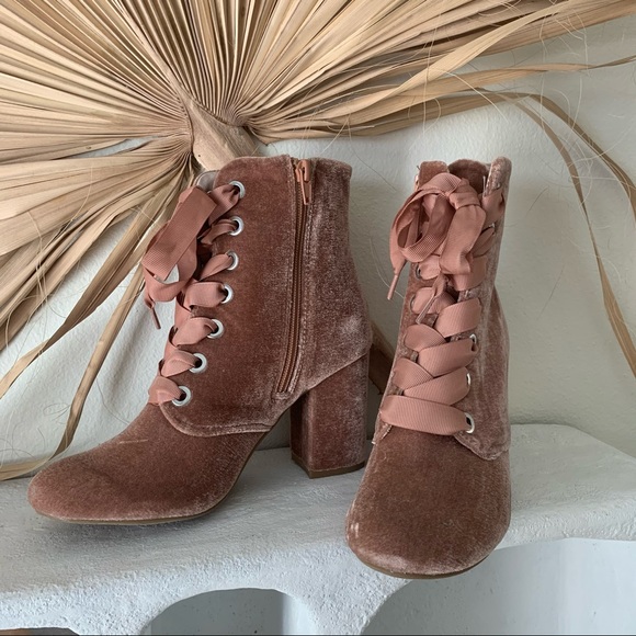 Velvet booties